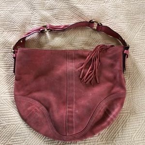Coach suede handbag